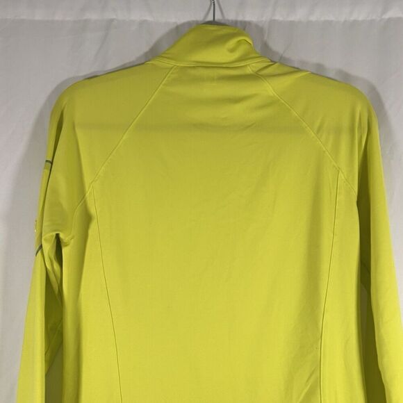 Under Armour Running Jacket Women's Large Bright Yellow Fitted Long Sleeve Mock - Picture 8 of 10